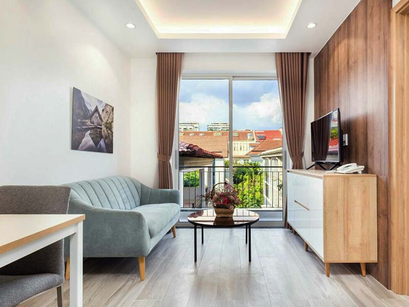 Bright concept serviced apartment renting in Phu My Hung District 7