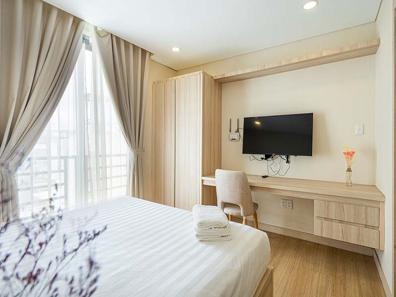 Serviced apartment for rent in District 1 Nguyen Binh Khiem Street.
