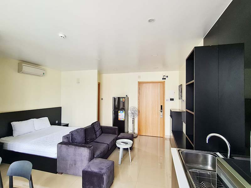 Spacious studio apartment for rent in Binh Thanh District Lam Son Street