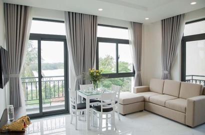 Windy serviced apartment for rent has riverview on Thao Dien District 2
