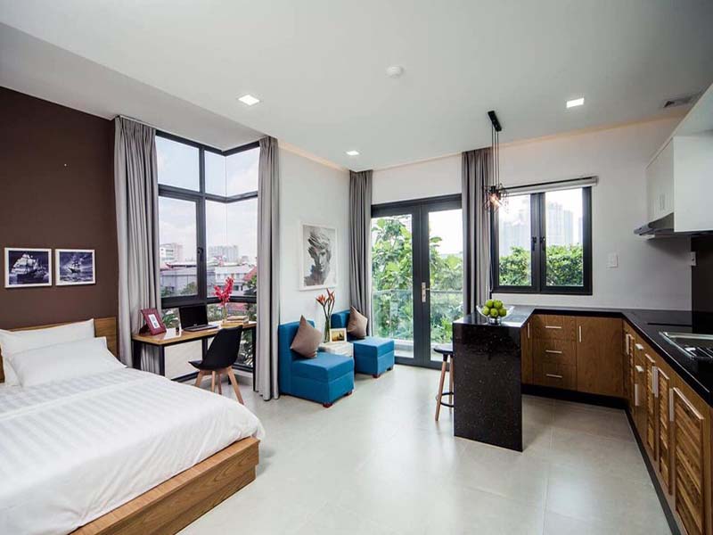 Windy Studio apartment for rent in Binh Thanh District close to District 1