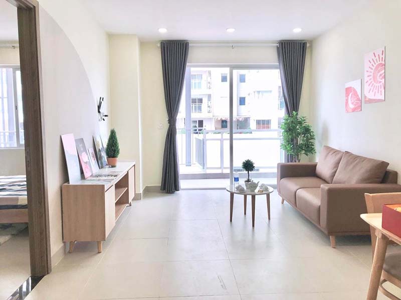 Cozy one bedroom serviced flat rental on Thao Dien Street 66 Thu Duc City