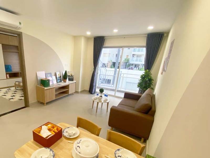 Cozy one bedroom serviced flat rental on Thao Dien Street 66 Thu Duc City