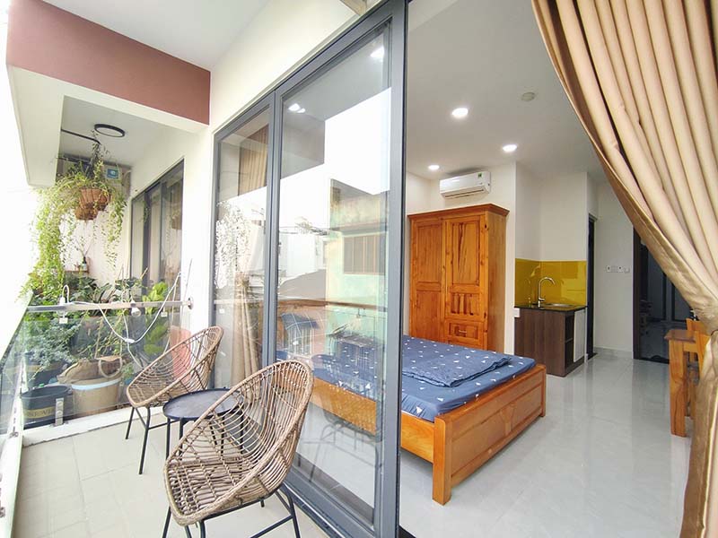 Studio apartment for rent in Binh Thanh District Nguyen Van Dau Street