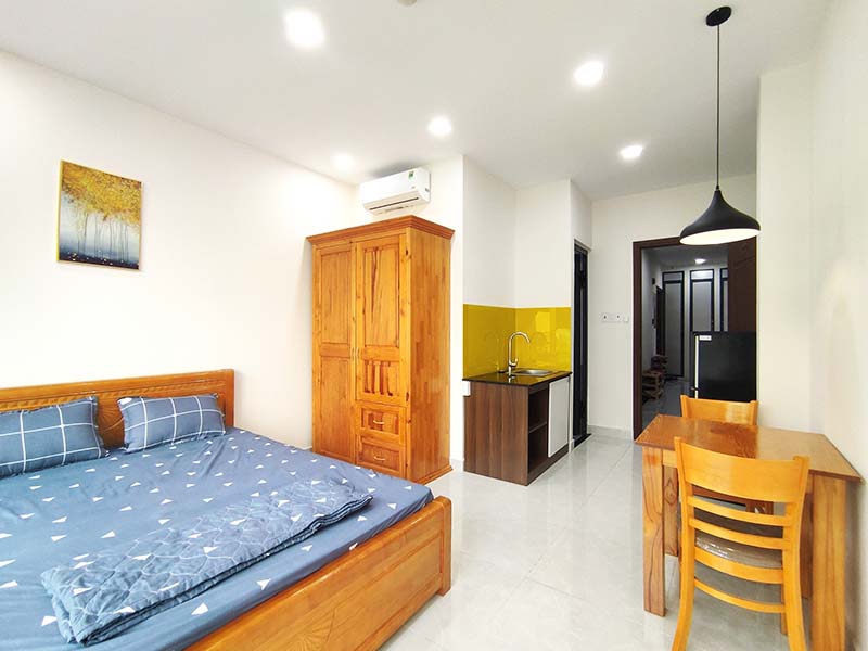 Studio apartment for rent in Binh Thanh District Nguyen Van Dau Street