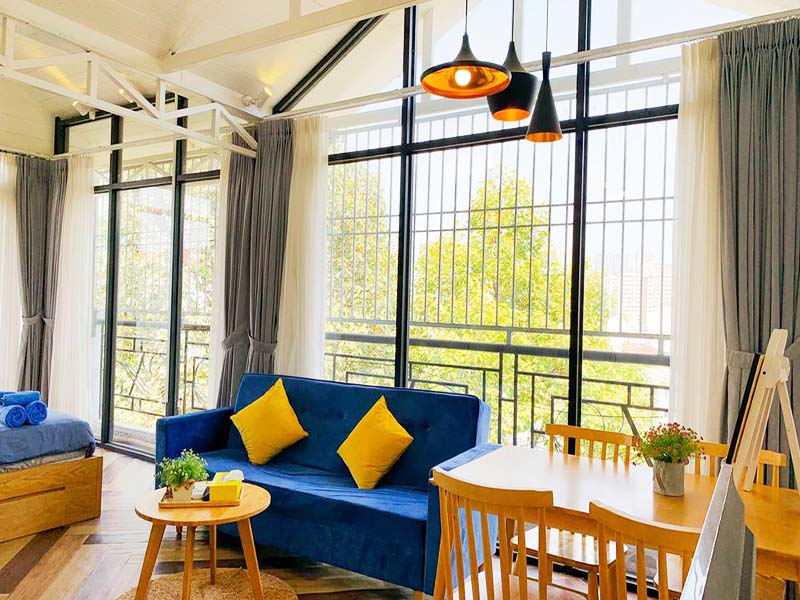 Rooftop serviced apartment renting in DaKao Ward District 1 Saigon