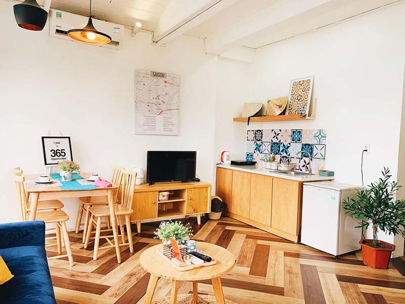 Rooftop serviced apartment renting in DaKao Ward District 1 Saigon