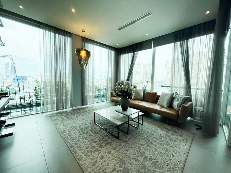 Luxury penthouse serviced apartment for rent on District 2 Thao Dien area Thu Duc City.