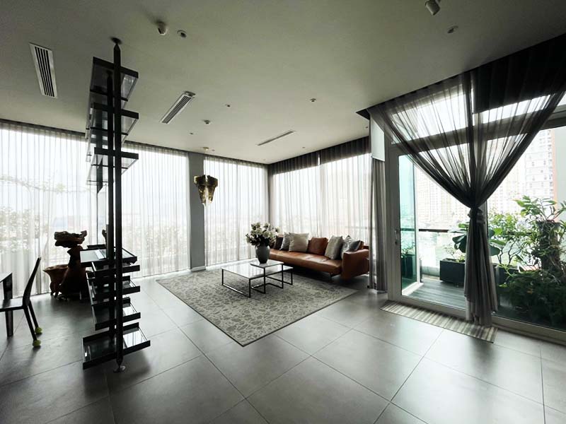 Luxury penthouse serviced apartment for rent on District 2 Thao Dien area Thu Duc City.