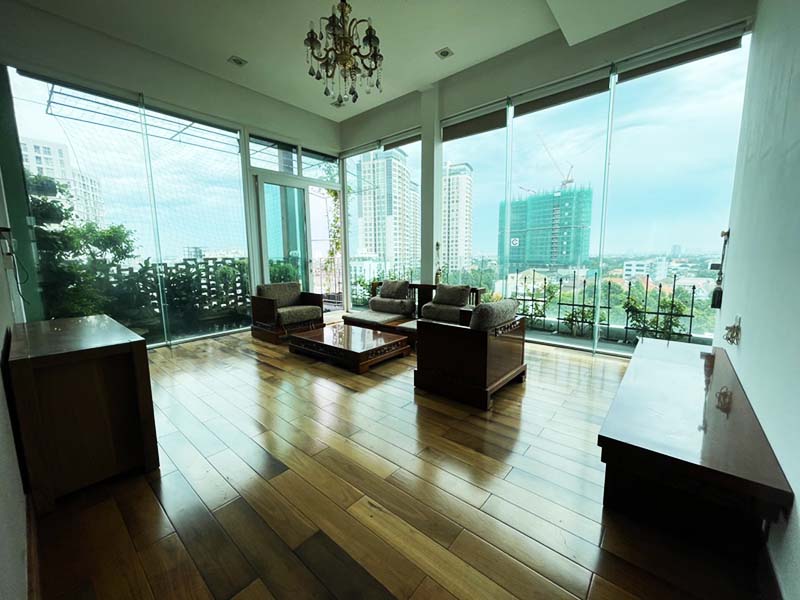 Luxury penthouse serviced apartment for rent on District 2 Thao Dien area Thu Duc City.