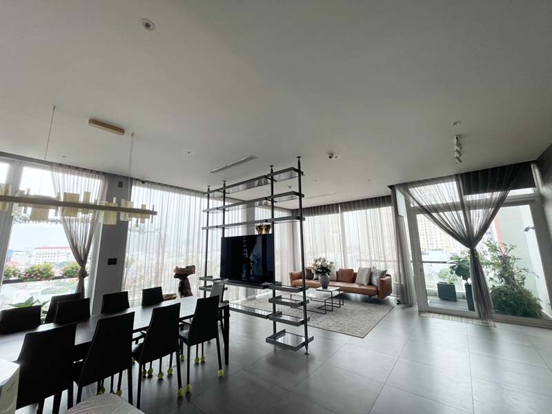 Luxury penthouse serviced apartment for rent on District 2 Thao Dien area Thu Duc City.
