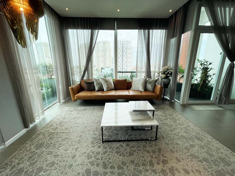Luxury penthouse serviced apartment for rent on District 2 Thao Dien area Thu Duc City.