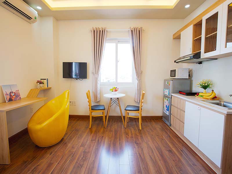 Studio serviced flat rental on Tan Dinh Ward District 1 Saigon City Center