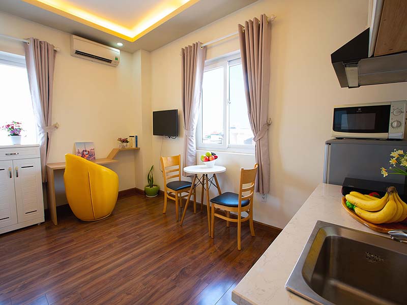 Studio serviced flat rental on Tan Dinh Ward District 1 Saigon City Center