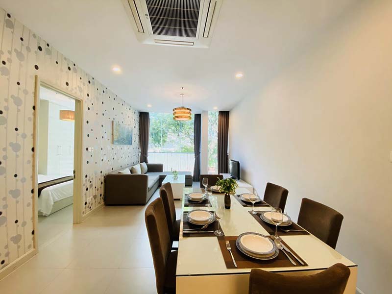 Two bedrooms serviced apartment leasing in Nguyen Van Huong St Thao Dien Thu Duc City