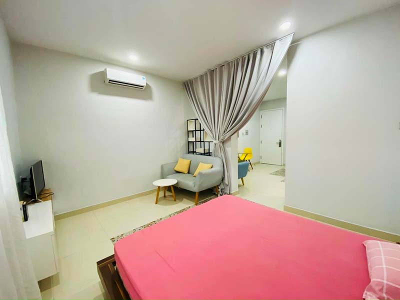 Spacious studio flat for lease on Thao Dien Area come with full of services