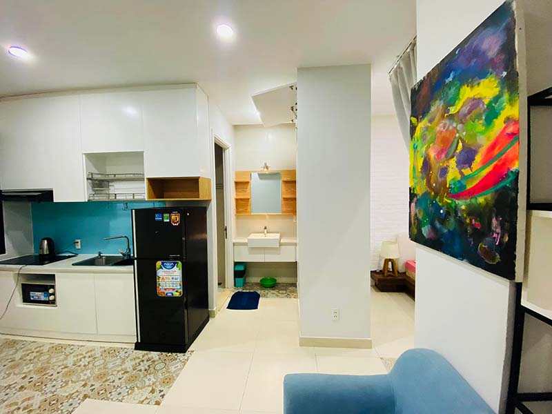 Spacious studio flat for lease on Thao Dien Area come with full of services