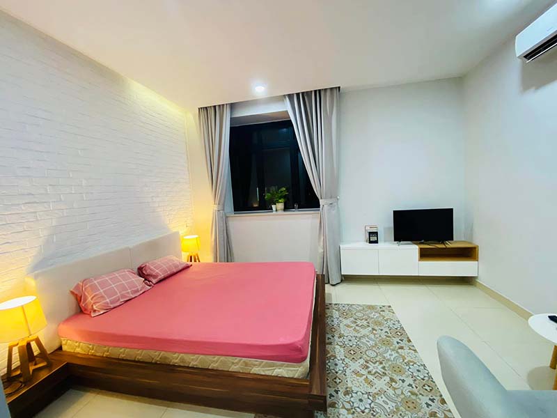 Spacious studio flat for lease on Thao Dien Area come with full of services