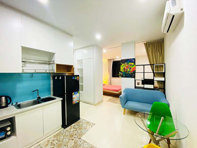 Spacious studio flat for lease on Thao Dien Area come with full of services