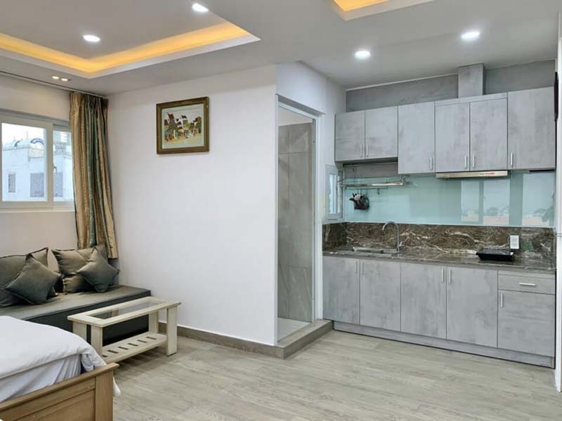 Bright studio serviced apartment for rent in Phu Nhuan District Saigon