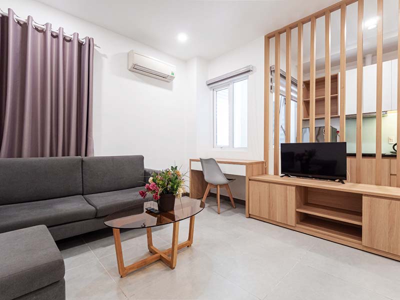 Nice studio serviced apartment renting in Tan Binh District, Cuu Long Street