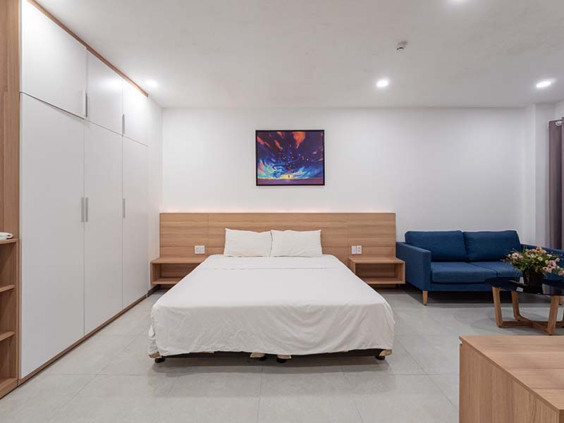Nice studio serviced apartment renting in Tan Binh District, Cuu Long Street