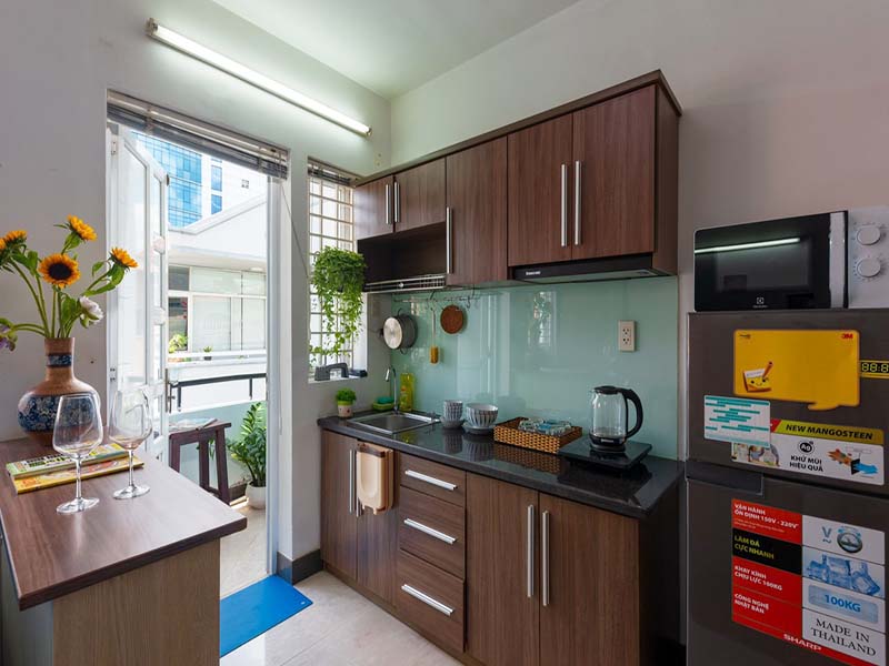 Penthouse serviced apartment for rent on Nguyen Thi Minh Khai Street, Dakao Ward, District 1.