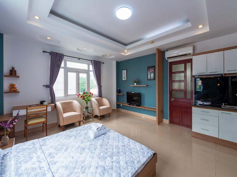 Studio serviced apartment renting on Nguyen Thi Minh Khai Street, Dakao Ward, District 1