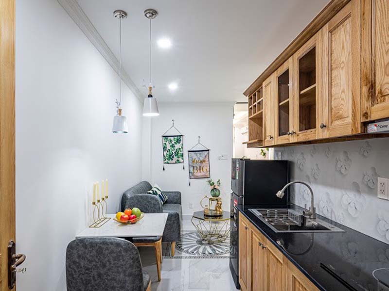 Private one bedroom serviced apartment leasing in District 1 Saigon