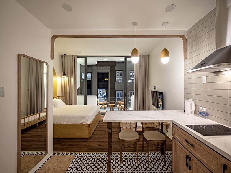 Cozy studio serviced apartment renting in Tan Binh District Tan Vien Street