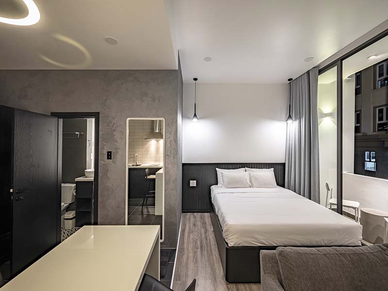 Cozy studio serviced apartment renting in Tan Binh District Tan Vien Street