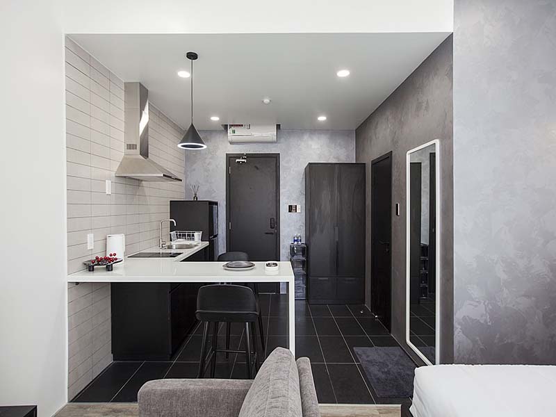 Cozy studio serviced apartment renting in Tan Binh District Tan Vien Street