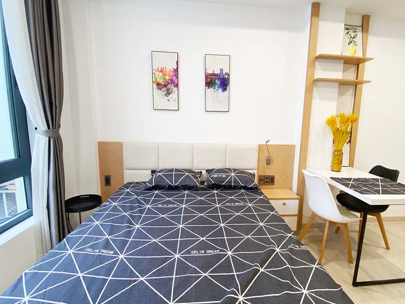 Cheap studio seviced apartment for lease on Nguyen Thi Minh Khai Street, Dakao Ward
