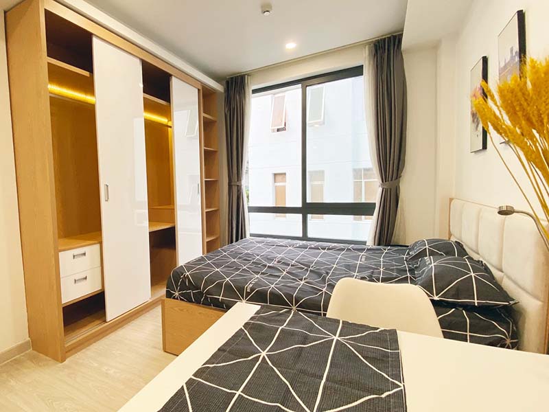 Cheap studio seviced apartment for lease on Nguyen Thi Minh Khai Street, Dakao Ward
