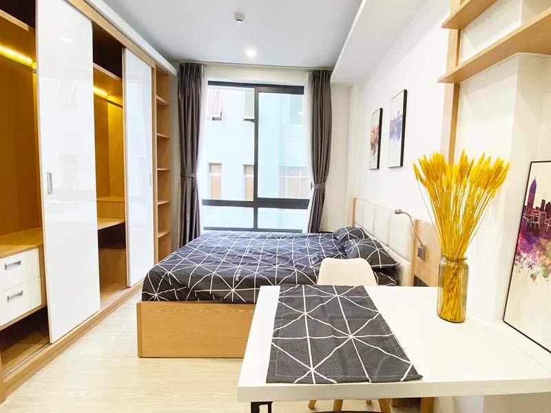 Cheap studio seviced apartment for lease on Nguyen Thi Minh Khai Street, Dakao Ward