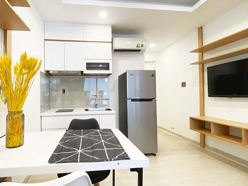 Cheap studio seviced apartment for lease on Nguyen Thi Minh Khai Street, Dakao Ward