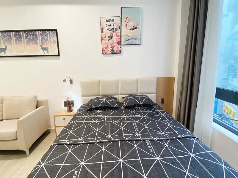 Bright studio serviced apartment need renting in Dakao Ward District 1