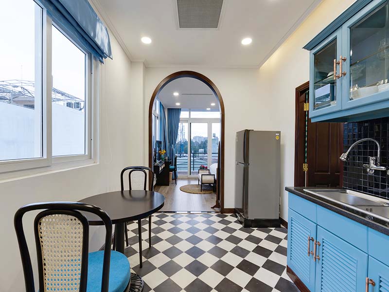 Vintage retro serviced apartment for rent on Nguyen Phi Khanh Street, Tan Dinh Ward, District 1