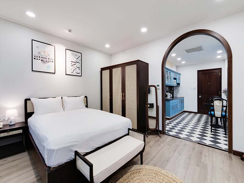 Vintage retro serviced apartment for rent on Nguyen Phi Khanh Street, Tan Dinh Ward, District 1