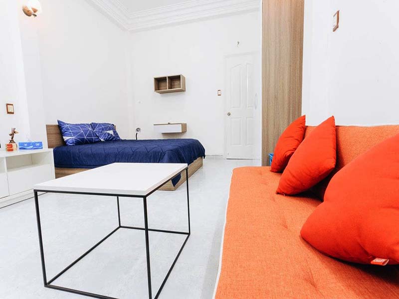 Cheap studio serviced apartment renting in District 1 Nguyen Thi Minh Khai Street.