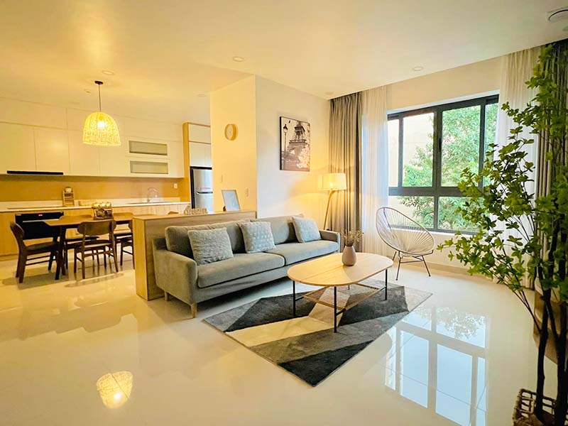 Three bedroom serviced flat renting in Thao Dien Area, Thu Duc City, next to BIS