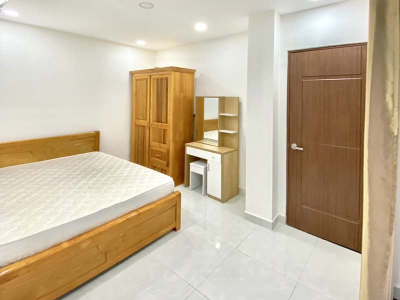 Bright rooftop serviced apartment for rent on Nguyen Van Dau Street Binh Thanh District.