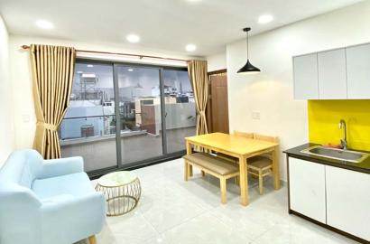 Bright rooftop serviced apartment for rent on Nguyen Van Dau Street Binh Thanh District.