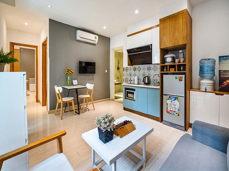 Two bedrooms serviced apartment for rent in Tan Binh District Song Day Street