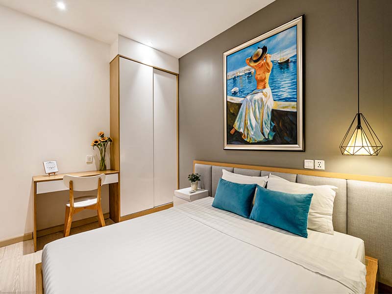 Two bedrooms serviced apartment for rent in Tan Binh District Song Day Street