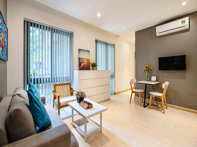 Two bedrooms serviced apartment for rent in Tan Binh District Song Day Street