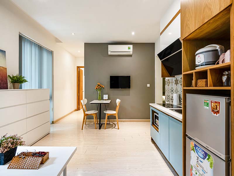 Two bedrooms serviced apartment for rent in Tan Binh District Song Day Street