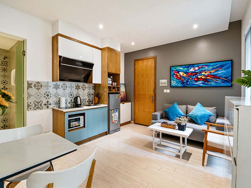 Two bedrooms serviced apartment for rent in Tan Binh District Song Day Street