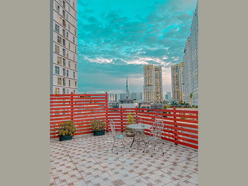 Two bedrooms serviced apartment for rent on  Thao Dien area Thu Duc City Nguyen Van Huong Street