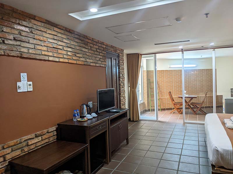 Two bedrooms serviced flat for rent on Hoang Dieu Street, Phu Nhuan District